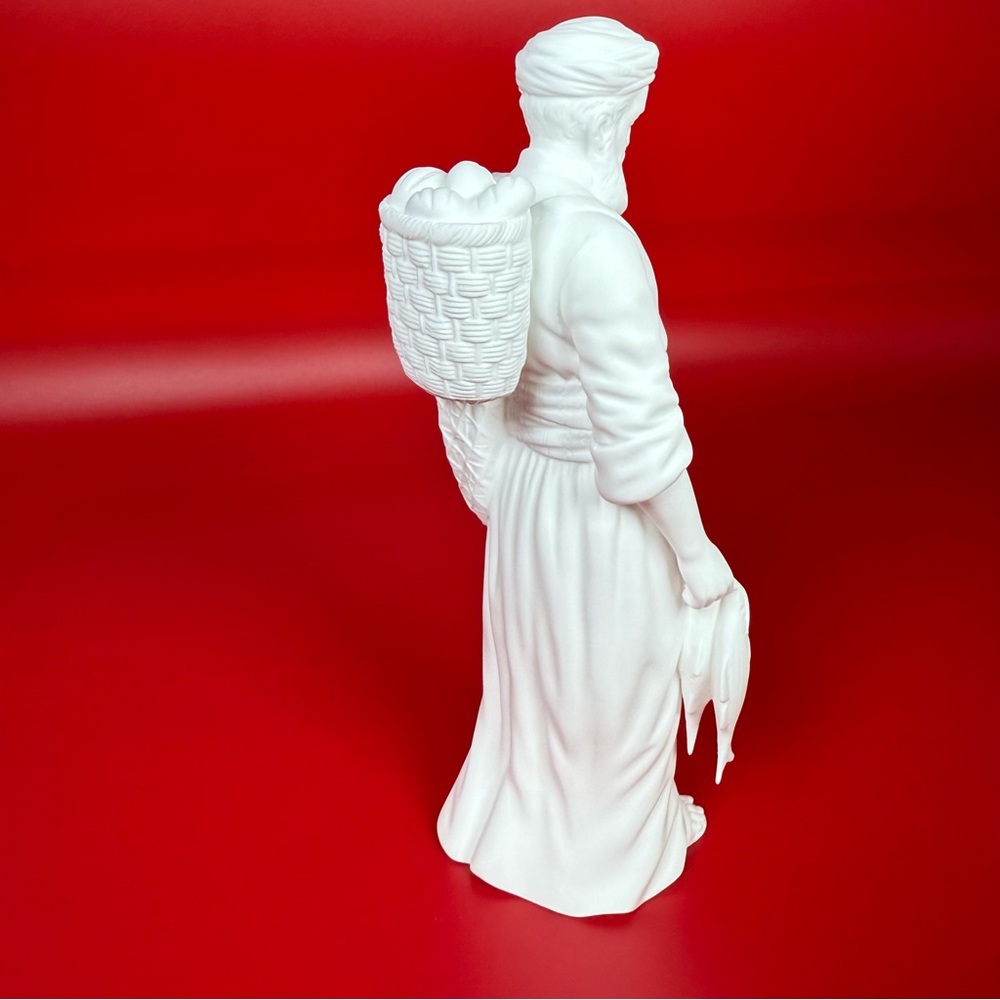 Lenox Nativity Fisherman Figurine White Porcelain Christmas Village Figure - Picture 3 of 12